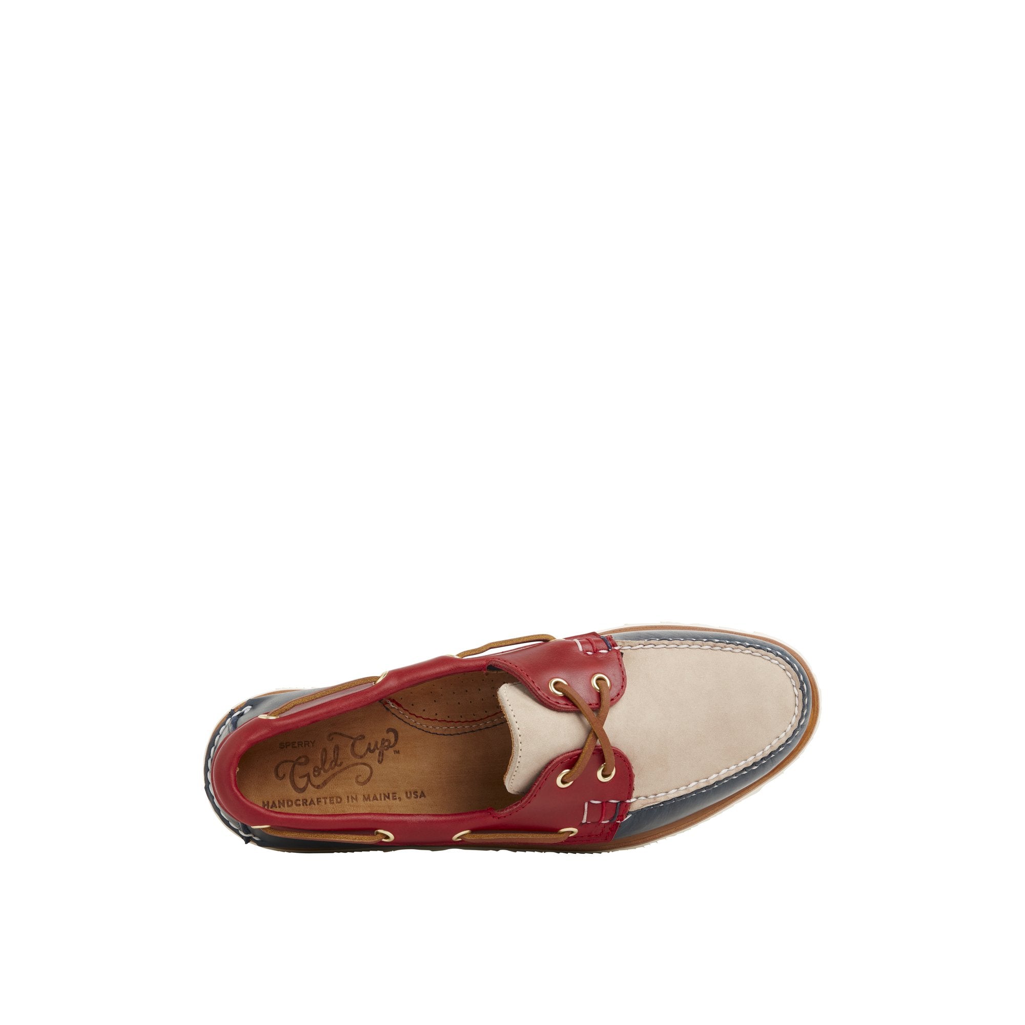 Gold Cup? Authentic Original? Handcrafted in Maine Tri-Tone Boat Shoe - Image 4